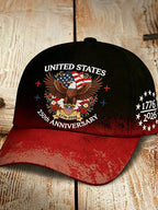 Unisex 250Th Anniversary Founding Celebration Printed Baseball Hat For Independence Day In The United States