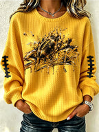 Women'S Football Printed Round Neck Sports Shirt