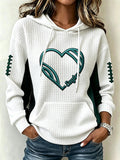 Women's Eagles fans Football Print Sweatshirt
