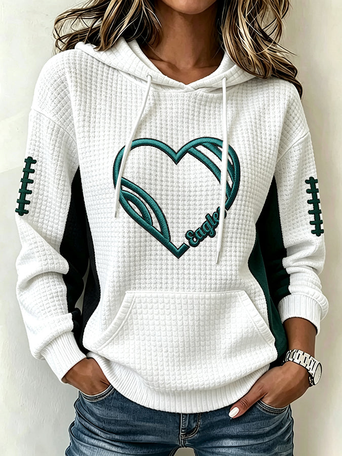 Women's Eagles fans Football Print Sweatshirt