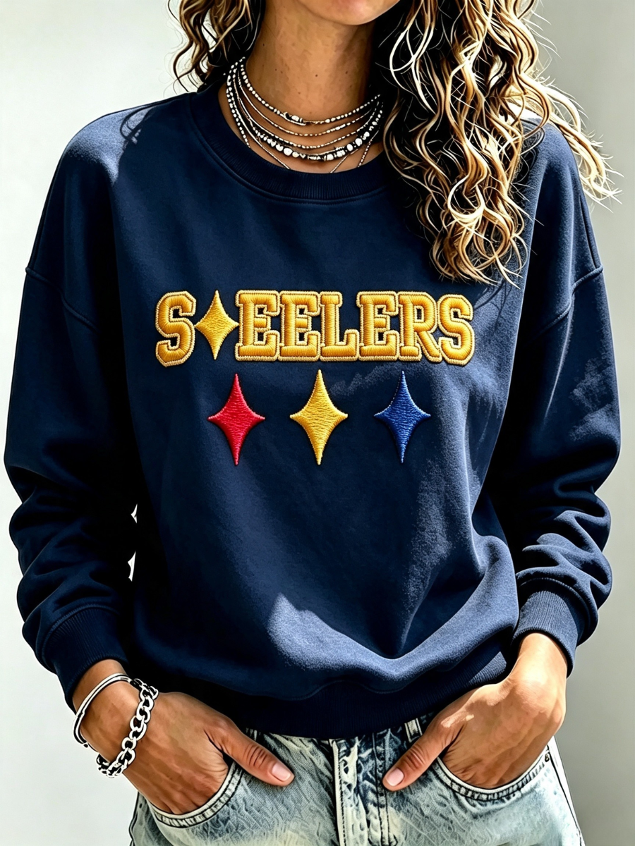 Women's Football Printed Casual Sweatshirt