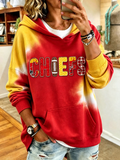 Women's Football Printed Vintage Hoodie