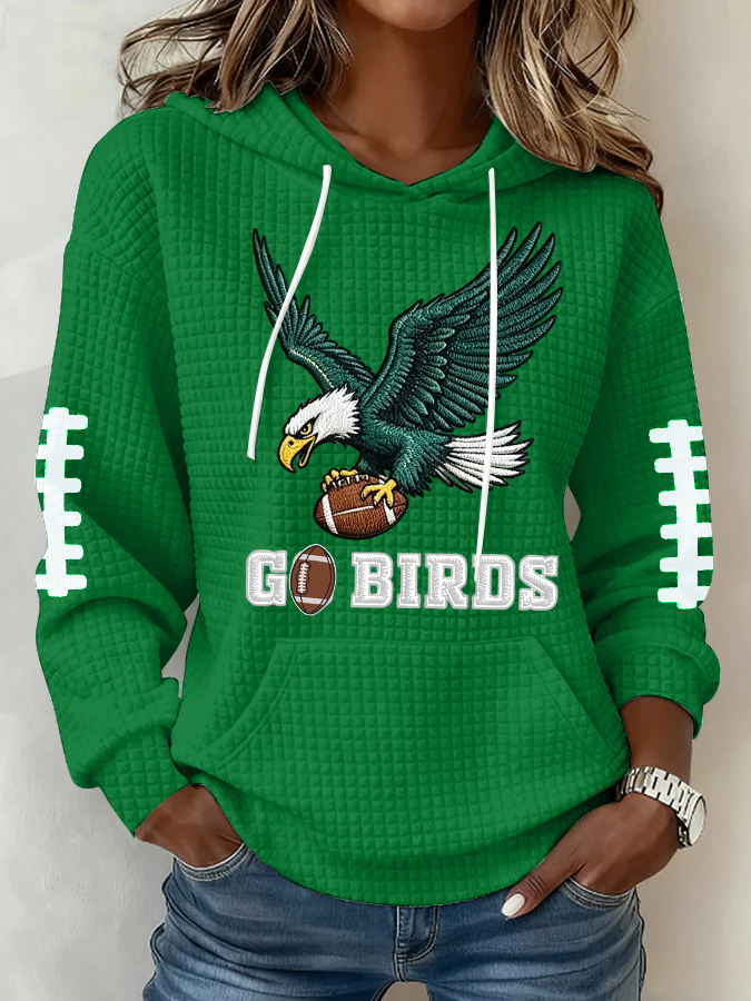 Women's Football Print Sweatshirt