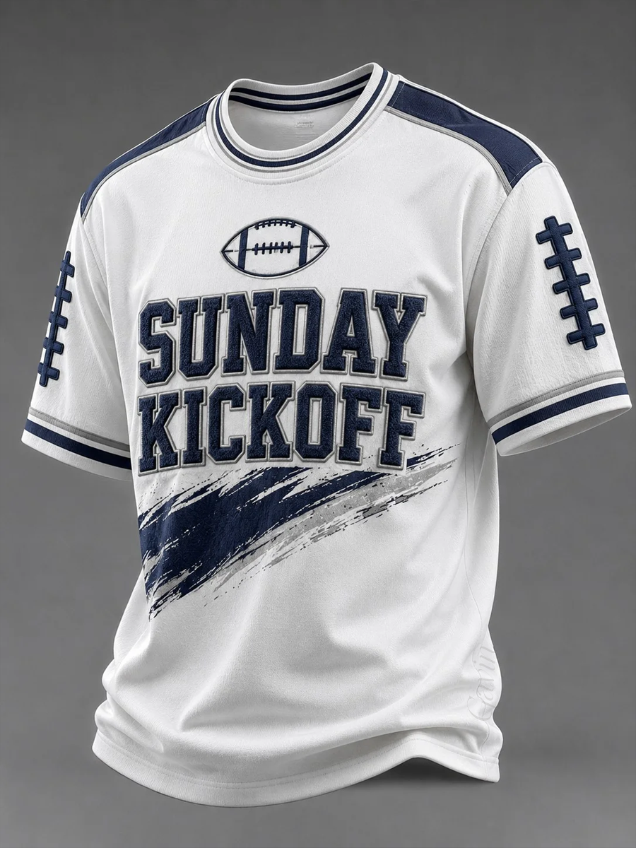 Men'S Football SUNDAY KICKOFF Printed T-Shirt