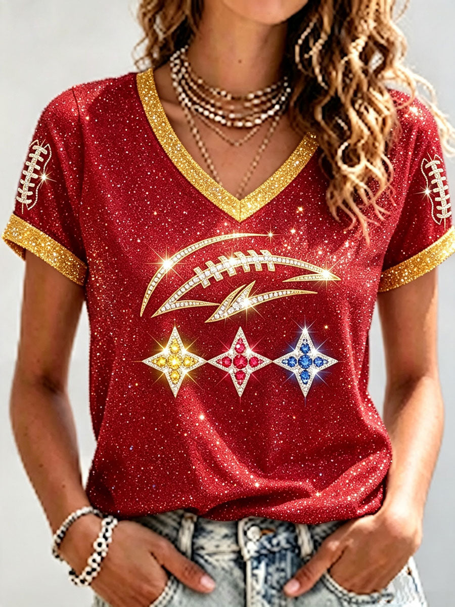 Women'S Football Printed Casual T-Shirt