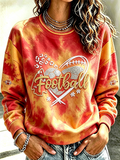 Women's Football Printed Casual Sweatshirt