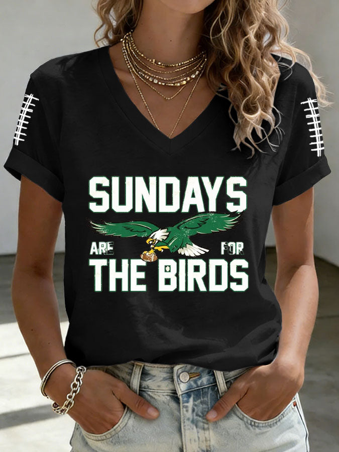 Women's Football Print Casual T-shirt