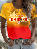 Women's Football Enthusiast Gradient T-shirt