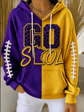 Women'S Football Fans Print Hooded Sweatshirt