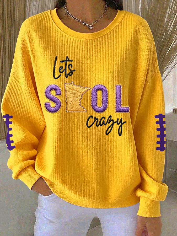 Women'S Football Print Casual Sweatshirt
