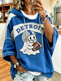 Women's Football Printed Casual Hoodie