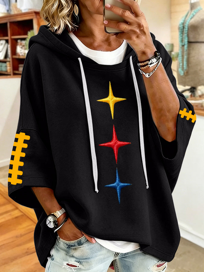 Women'S e Football Print Hoodie