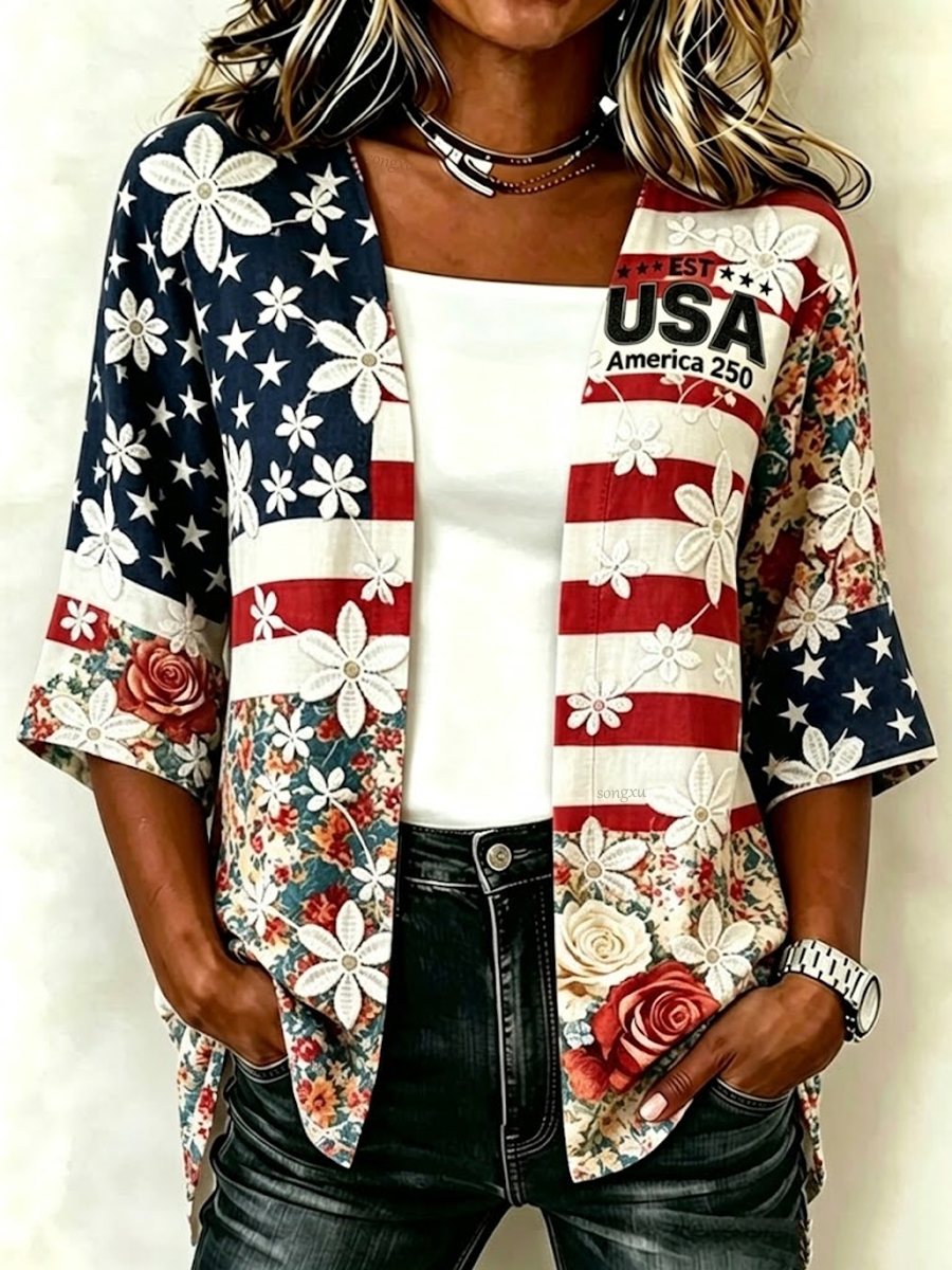 Women'S Rhinestone Citi Art Casual Cardigan