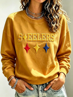 Women's Football Printed Casual Sweatshirt