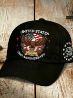 Unisex 250Th Anniversary Founding Celebration Printed Baseball Hat For Independence Day In The United States