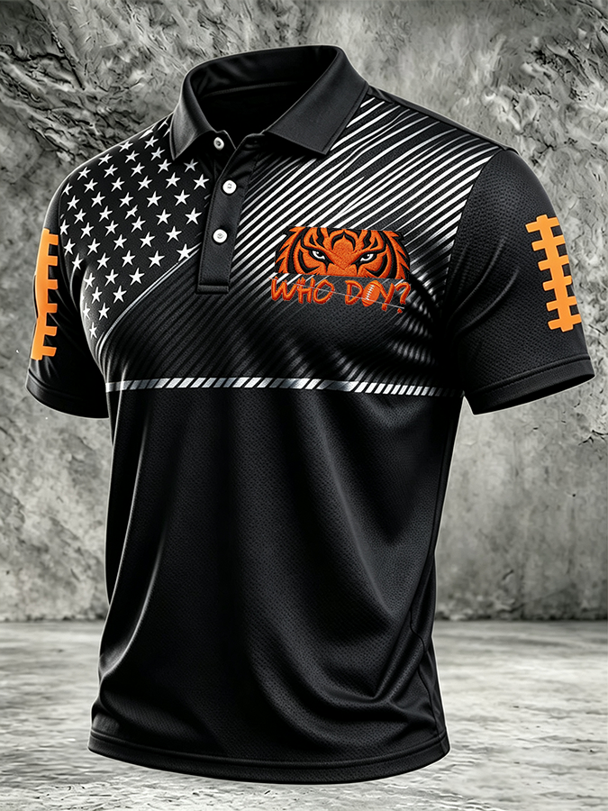 Men'S Football Printed Polo Shirts