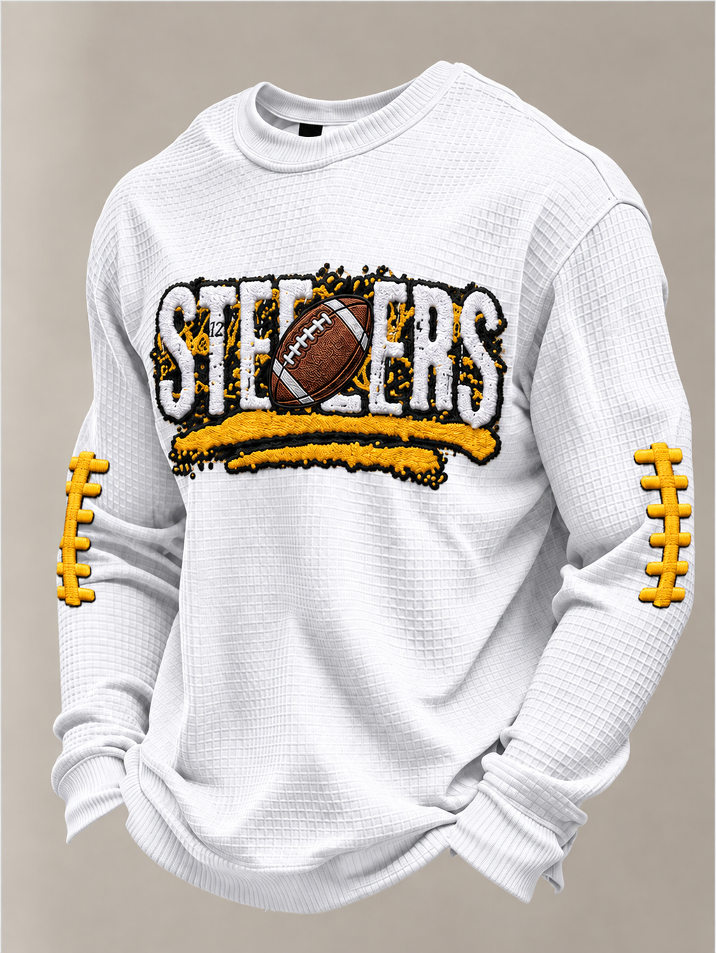 Men'S Football Printed Waffle T-Shirt