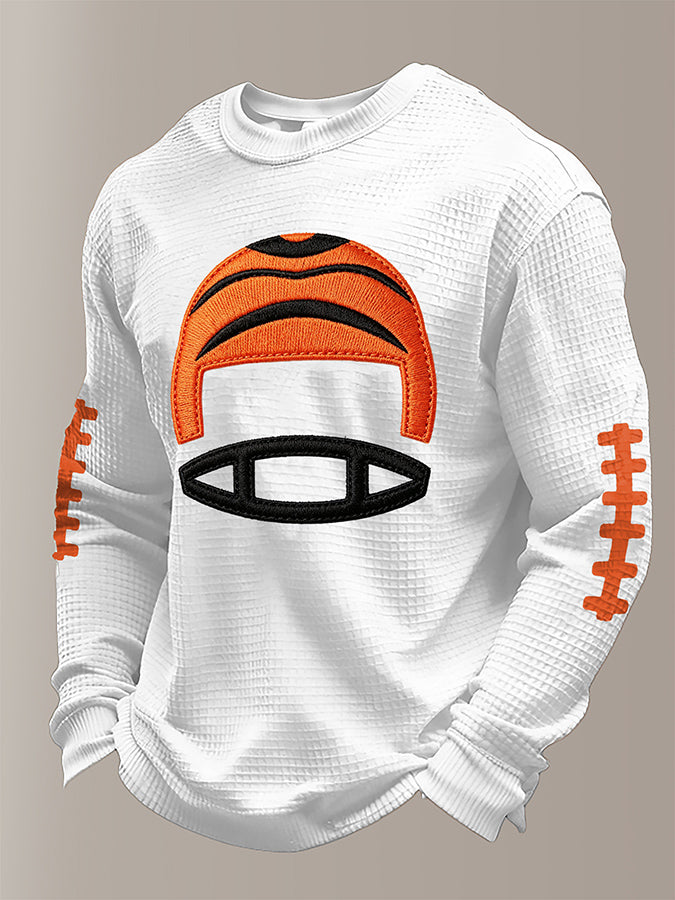 Men'S Football  Printed Waffle T-Shirt