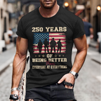 Men'S Casual American Founding Celebration Personalized Printed Round Neck T-Shirt