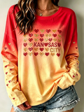 Women'S Football Printed Long Sleeved Shirt
