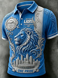 Men'S Football Fan Printed Polo Shirt