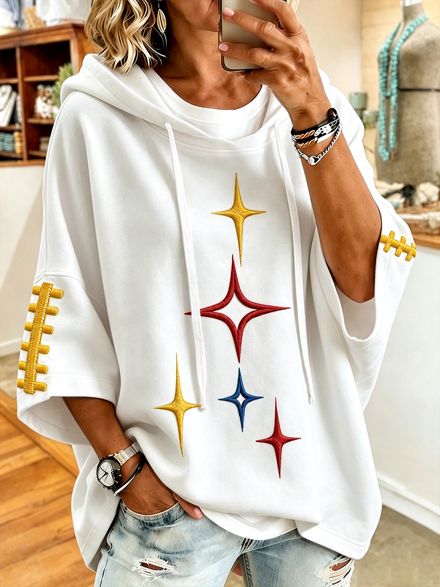Women's Football Print Hoodie