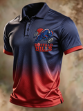 Men'S Football Printed Polo Shirt