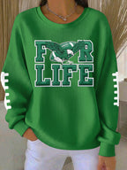 Women'S Football Print Casual Sweatshirt