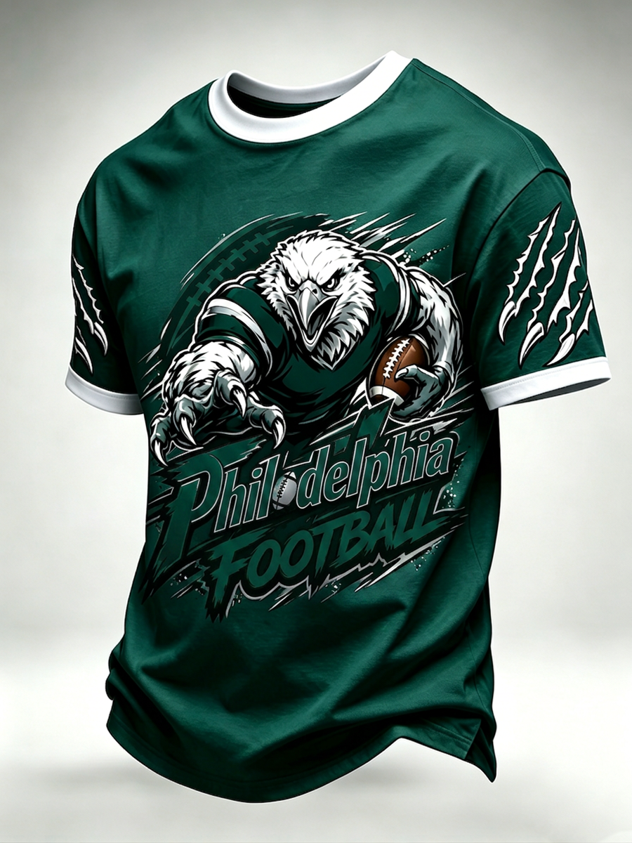 Men's Football Printed Short-Sleeve T-Shirt
