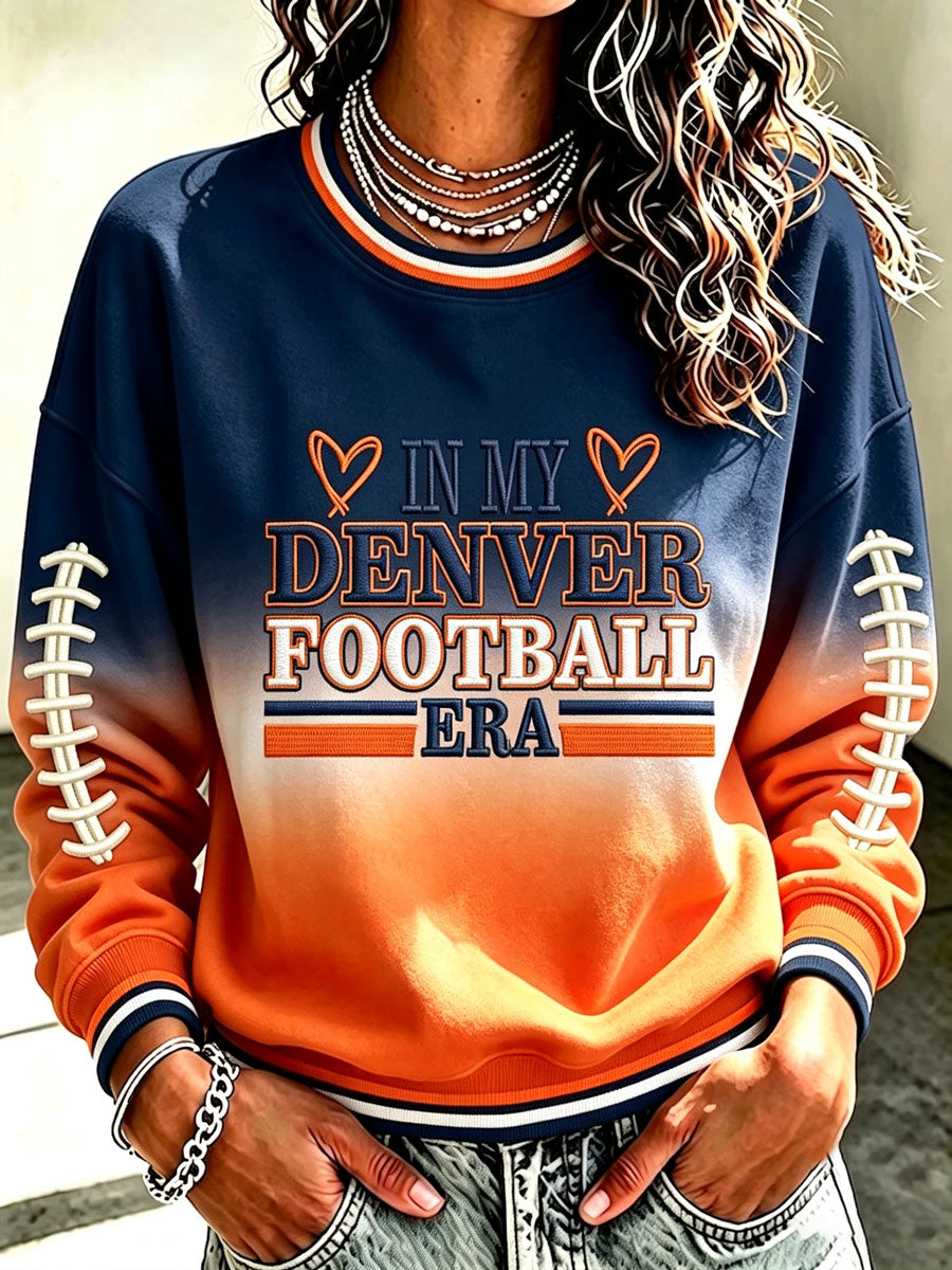 Women's Football Printed Casual Sweatshirt