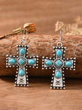 Turquoise Cross Earrings
