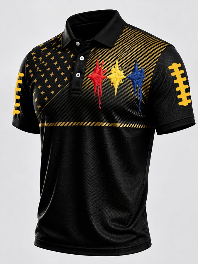 Men'S Football Printed Polo Shirts