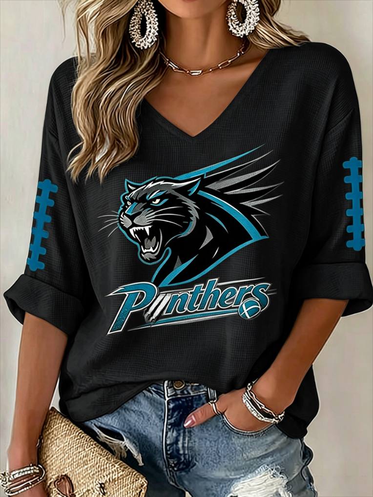 Women's Go Football Waffle Top