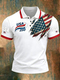 Unisex Casual 250Th Anniversary Celebration Short Sleeved Polo Shirt