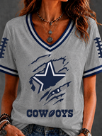 Women'S Retro Rugby Eagle Printed Casual T-Shirt
