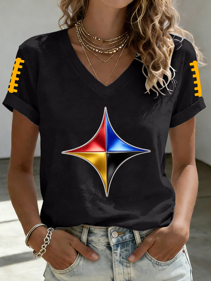 Women's Football Printed Casual Sweatshirt