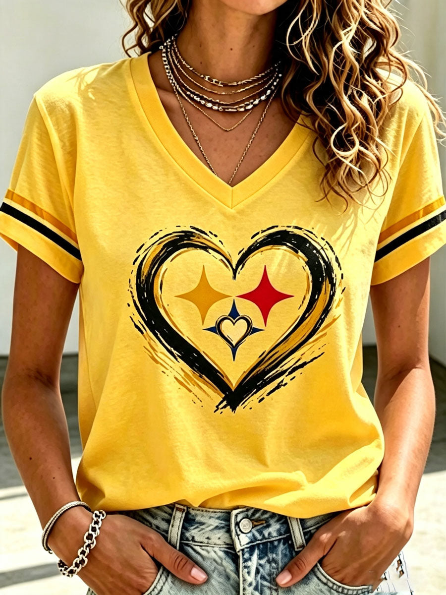 Women'S Football Printed Casual T-Shirt