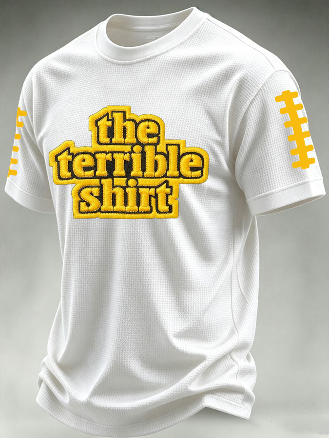 Men'S Football Print Waffle T-Shirt