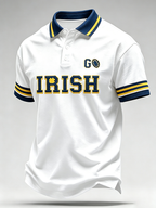 Men'S Retro Rugby Collar Polo T-Shirt