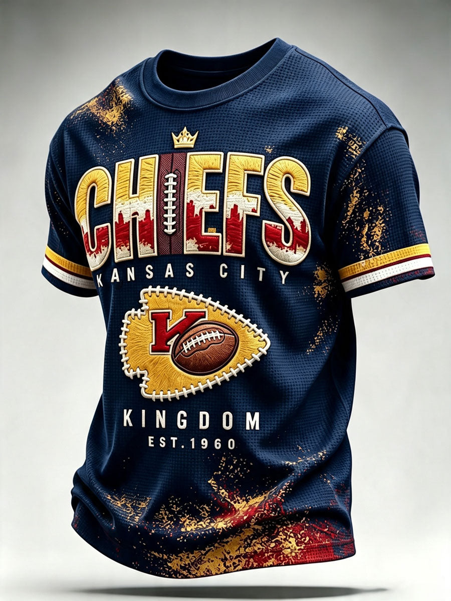Men'S Football Fan Waffle T-Shirt
