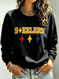 Women's Football Printed Casual Sweatshirt