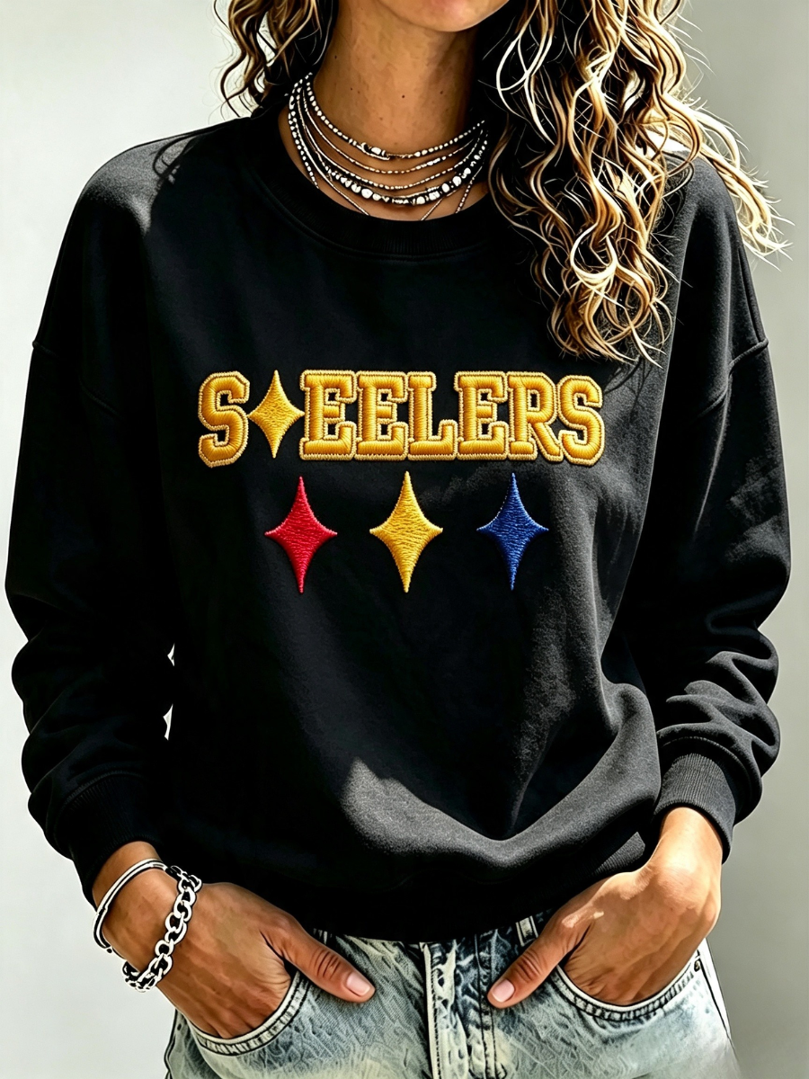 Women's Football Printed Casual Sweatshirt