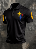Men'S Football Printed Polo Shirt