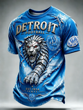 Men's Football Fan Printed Casual T-Shirt