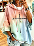 Women's Fight Against All Cancer Gradient Print Hoodie
