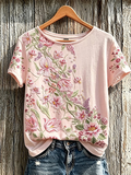 Women'S Breast Cancer Awareness Month Pink Printed Round Neck T-Shirt
