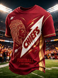 Men'S Football Game Print Casual T-Shirt