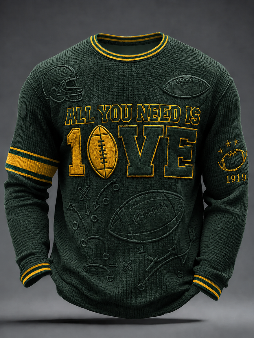 Men'S Football Fan  Print Casual Top
