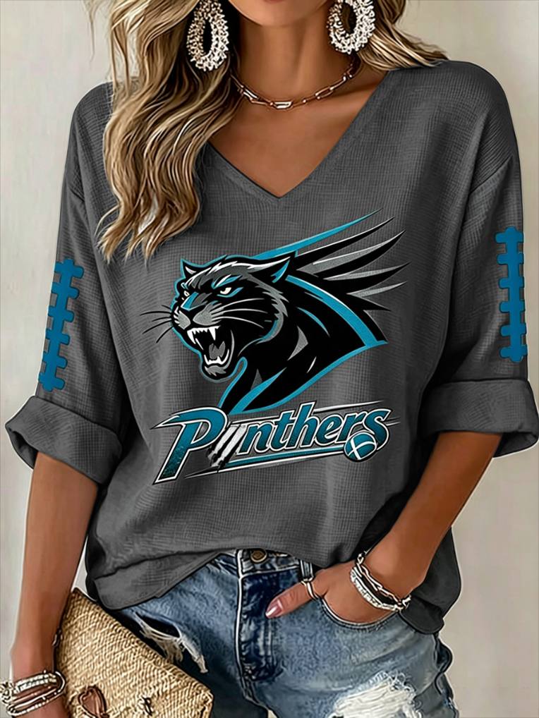 Women's Go Football Waffle Top