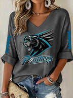 Women's Go Football Waffle Top
